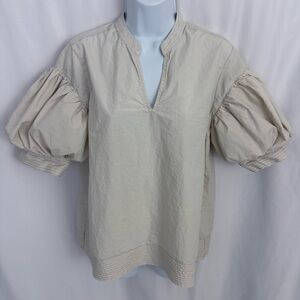 Chicos Puff Sleeve Top Size 0.5